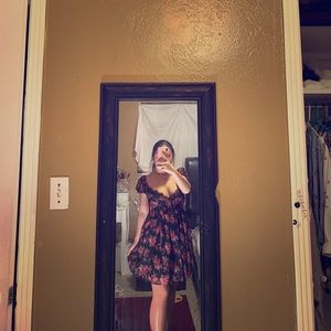 Black floral dress